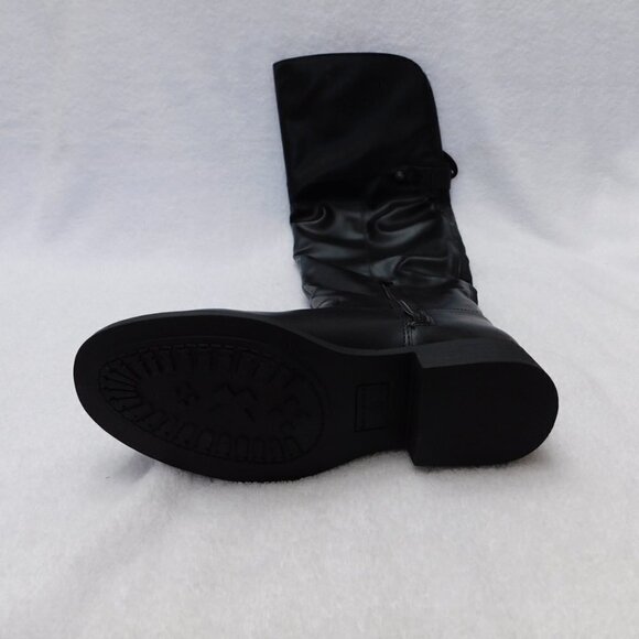 W566 Sun + Stone Black Women's Allicce Faux Leather Over-The-Knee Boots - Picture 3 of 5